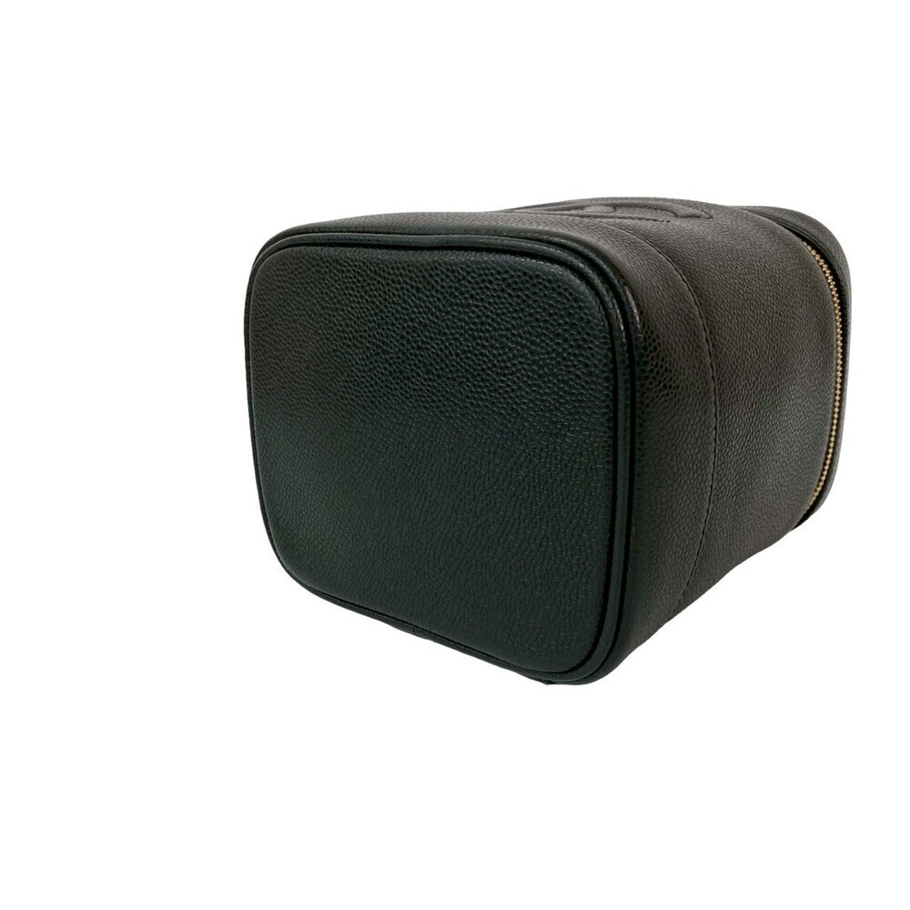 CHANEL Black Caviar Leather Logo Vanity Bag - Picture 8 of 9